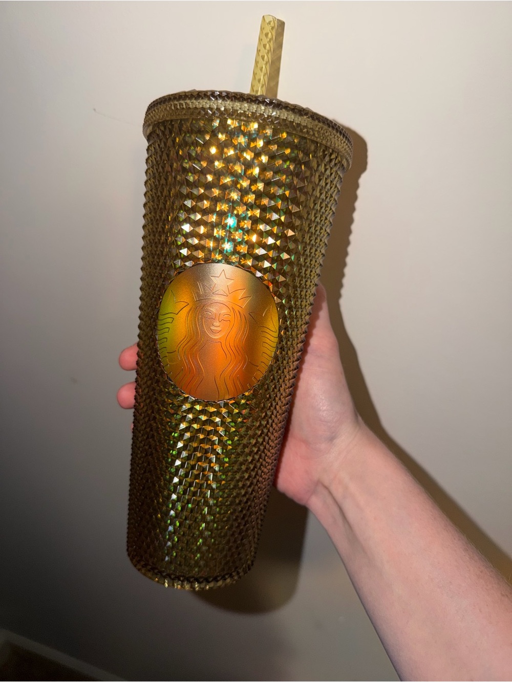 Starbucks x Disney 50th Limited Edition Iridescent Gold Studded Tumbler